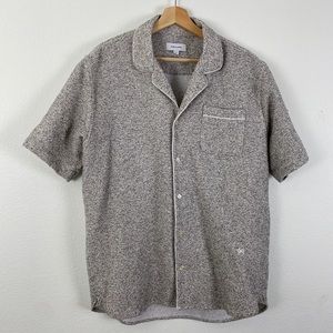 SOULLAND grey bowling shirt - Size L - Camp Collar
